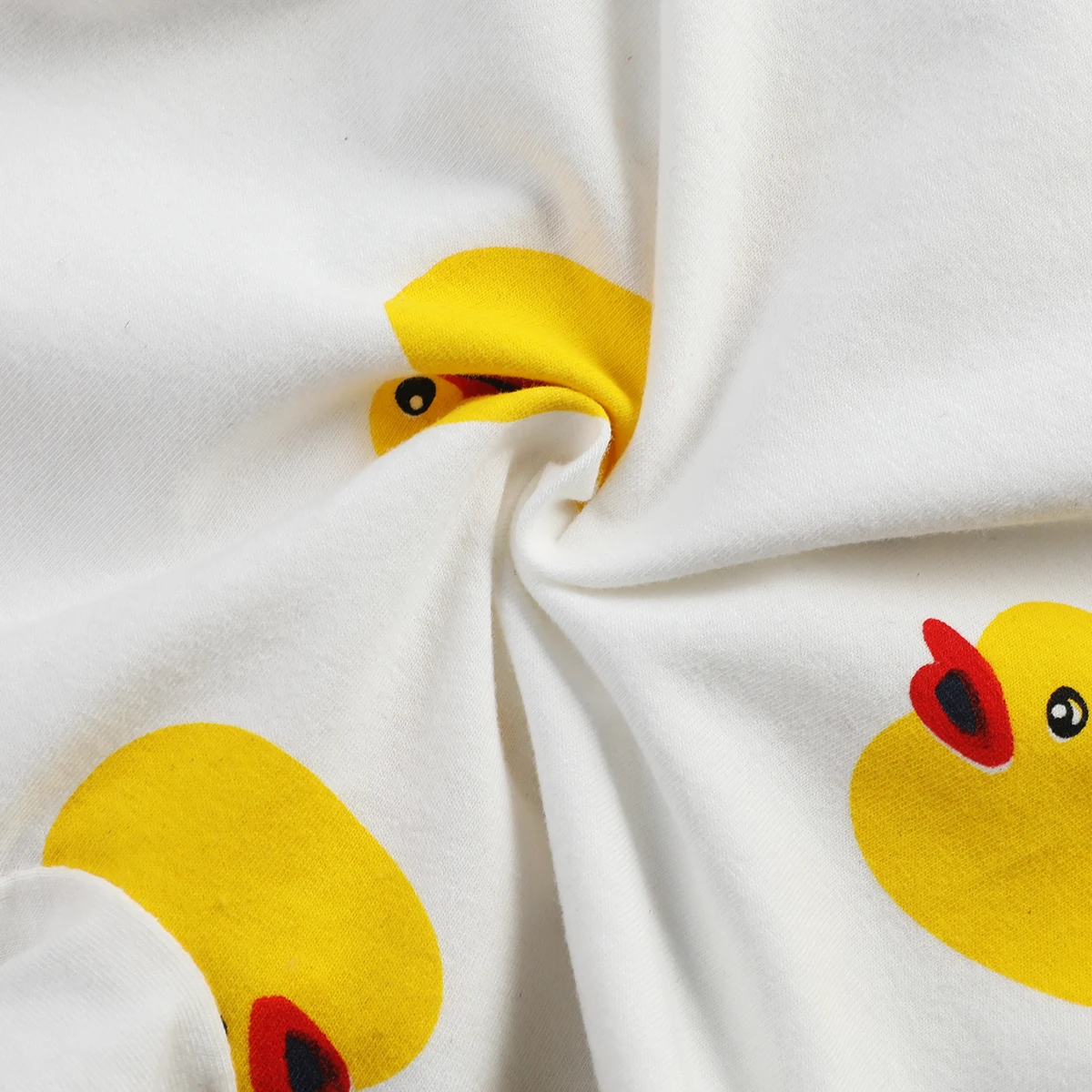 

Emmababy Children's baby Romper Yellow Duck Long Sleeve Suit Toddler's Crew Neck One-Piece Snap On Jumpsuit