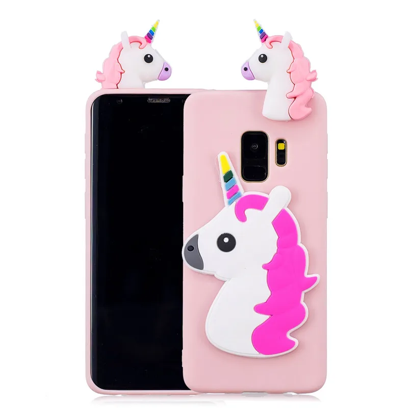 3D единорога панда кактус мягкий TPU чехол для samsung Примечание 10 плюс 9 S10E S8 S9 S10 плюс S7 S6 край A10 A20 A20E A30 A40 A50 A60 A70 - Цвет: Unicorn