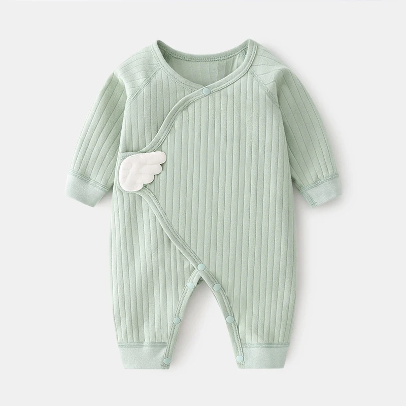 Autumn Clothes For Newborns Baby Girls Boys Wings Velcro Long Sleeve Romper Cotton Infant Pajamas Jumpsuits | Детская одежда и