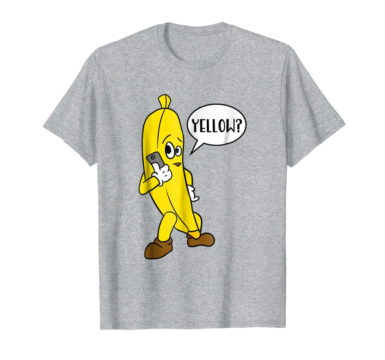 

Yellow Funny Banana Answering Phone Hello T Shirt
