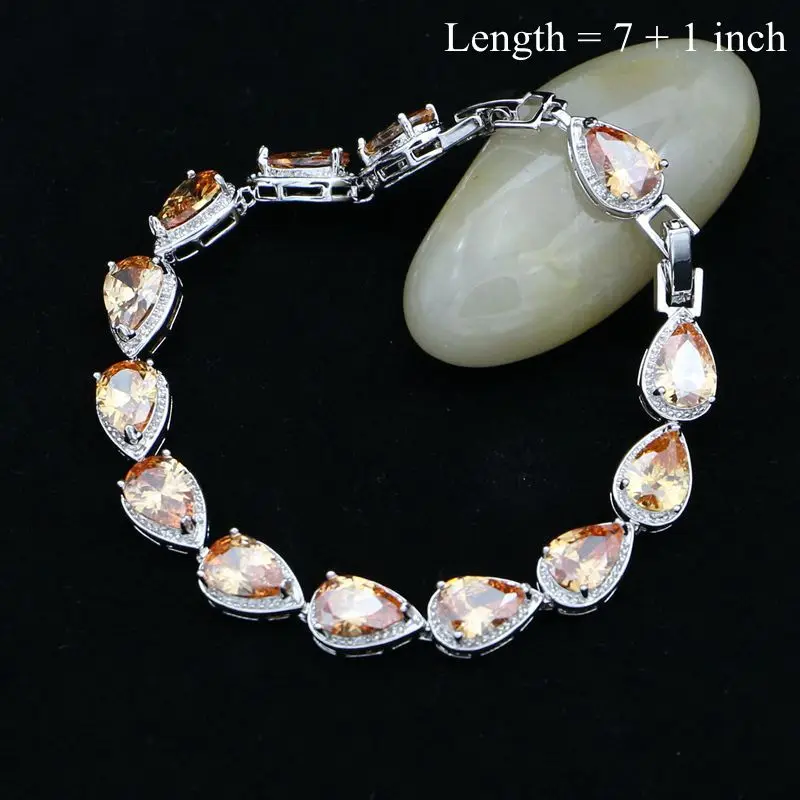 Комплект из колье серёг кольца и браслета серебра 925 пробы | Украшения аксессуары