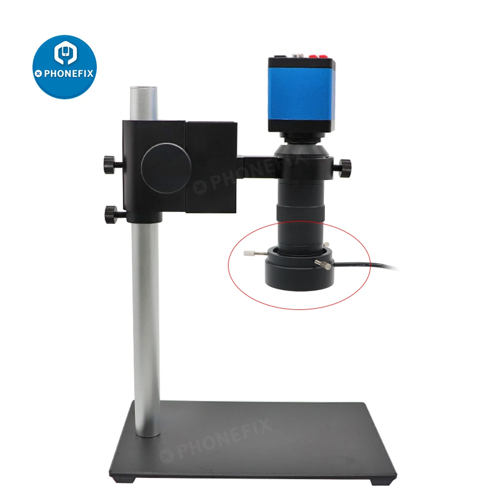 Микроскоп с 40 светодиодными кольцевыми лампами осветительная лампа 0-100%