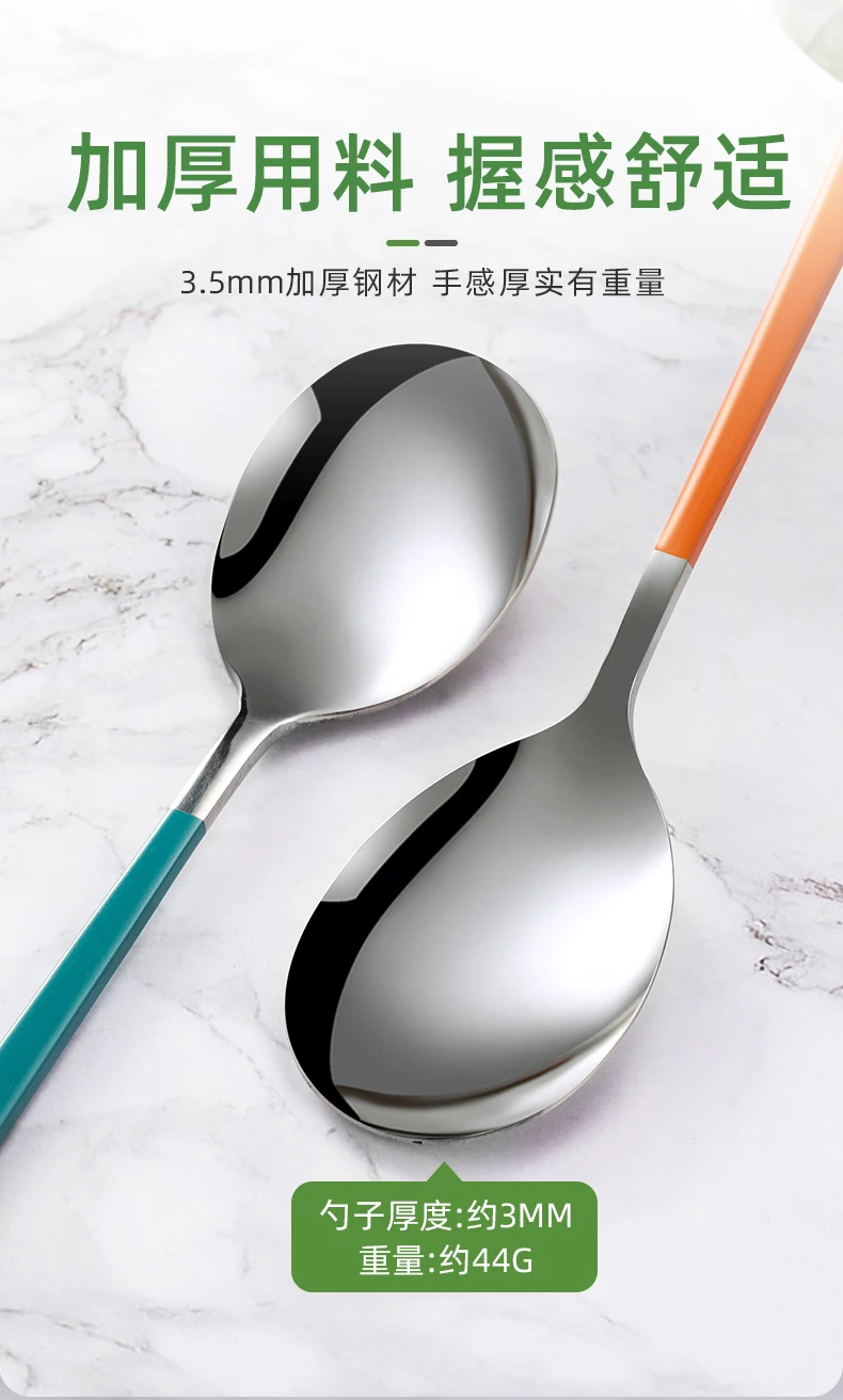 

Creative Coffee Spoon Set Serving Stainless Steel Fashion Luxury Spoon Set Reusable Cute Opscheplepels Dinnerware Set DI50TS