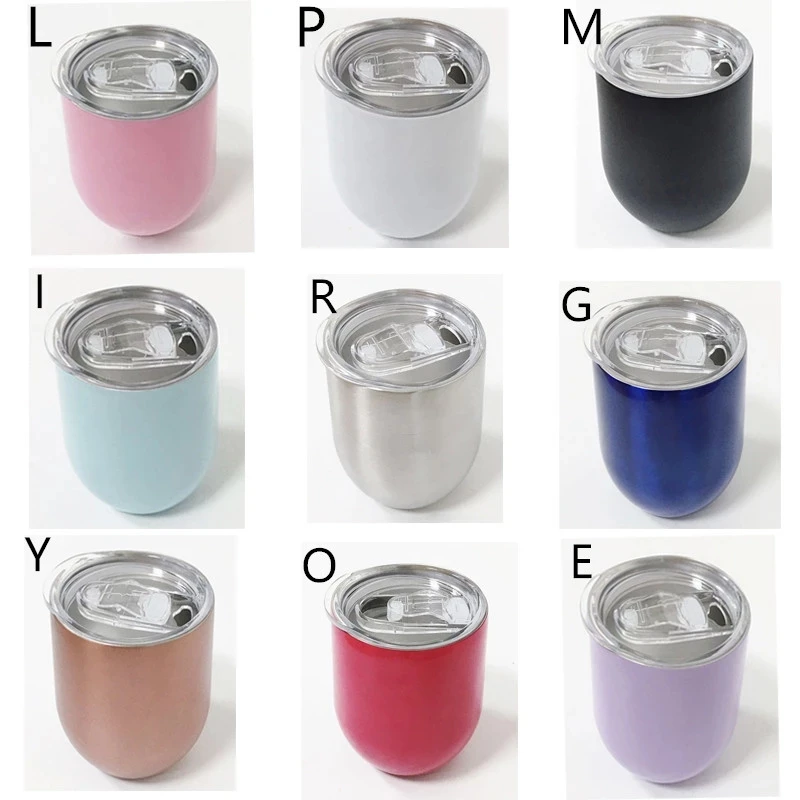 12 унций винный бокал без ножки с печатным ярлыком закрытые крышки