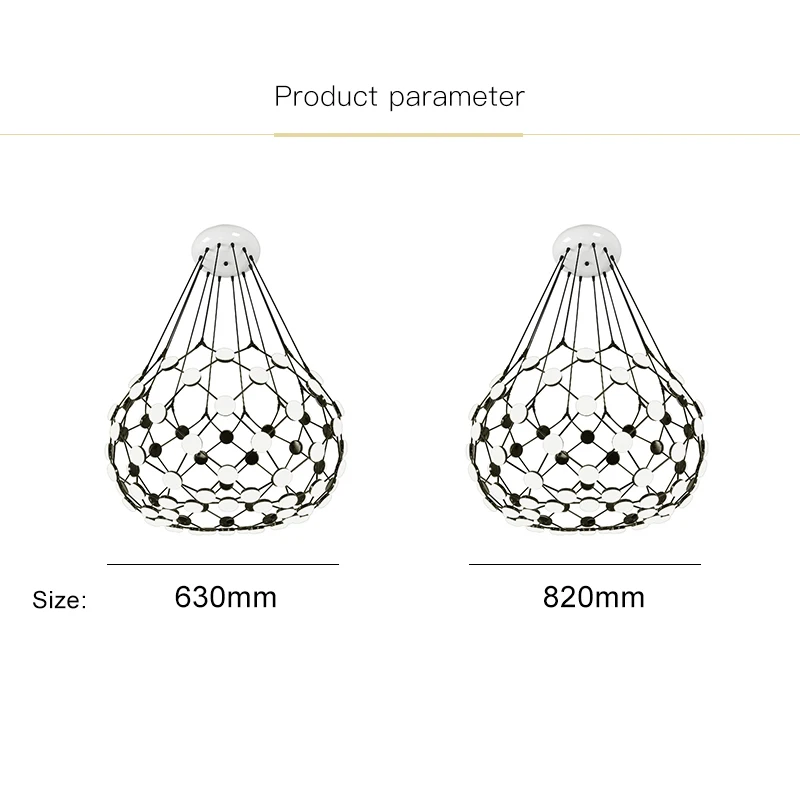 

IKVVT Modern Acrylic LED Pendant Lights Net Pocket Shape Lamp Creative Lighting Dining Room Bar Pendant Lighting Fixture 90-260V