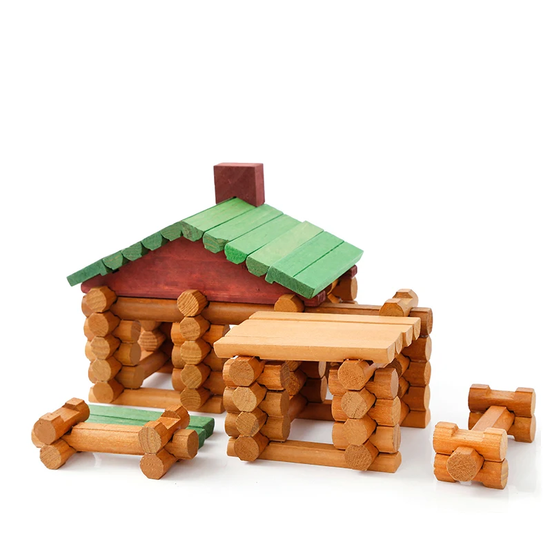 90 шт. детский Деревянный конструктор линкольн | Игрушки и хобби