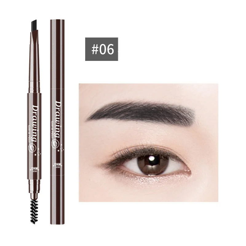 Карандаш для бровей стойкий водостойкий с двойной головкой инструмент макияжа