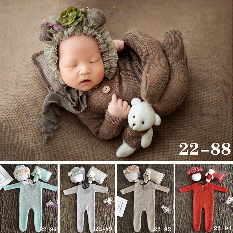 

Newborn Photography Props Photography Props Baby Boy Newborn Photo Outfits Baby Girl Baby Girl HAT + Pillow + Jumpsuit