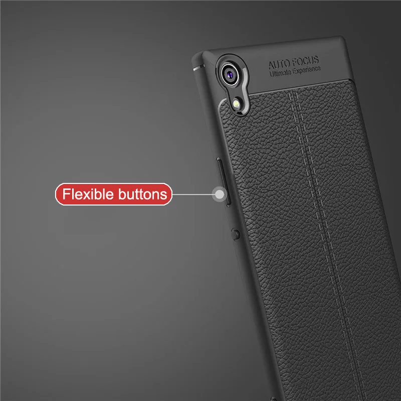 For Sony Xperia XA1 Ultra Case Plus Protective Soft Silicone TPU Lichee Pattern Phone Cover XA1Ultra XA1Plus |