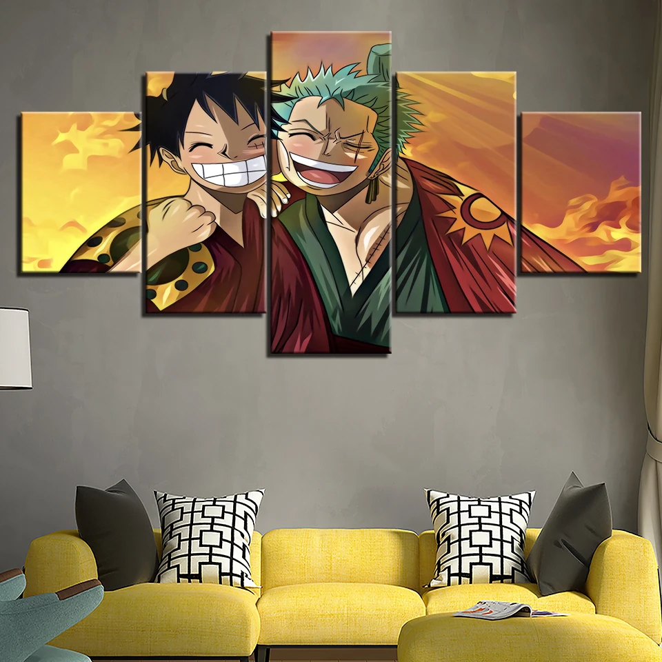 Waliicorners Anime One Piece Monkey D. Luffy Poster Picture 5 Pieces HD Print Painting Home Decor Wall Art Modern Nordic Living Room 5 H85a40e78d4b246bfb2a03521b03e4eebs