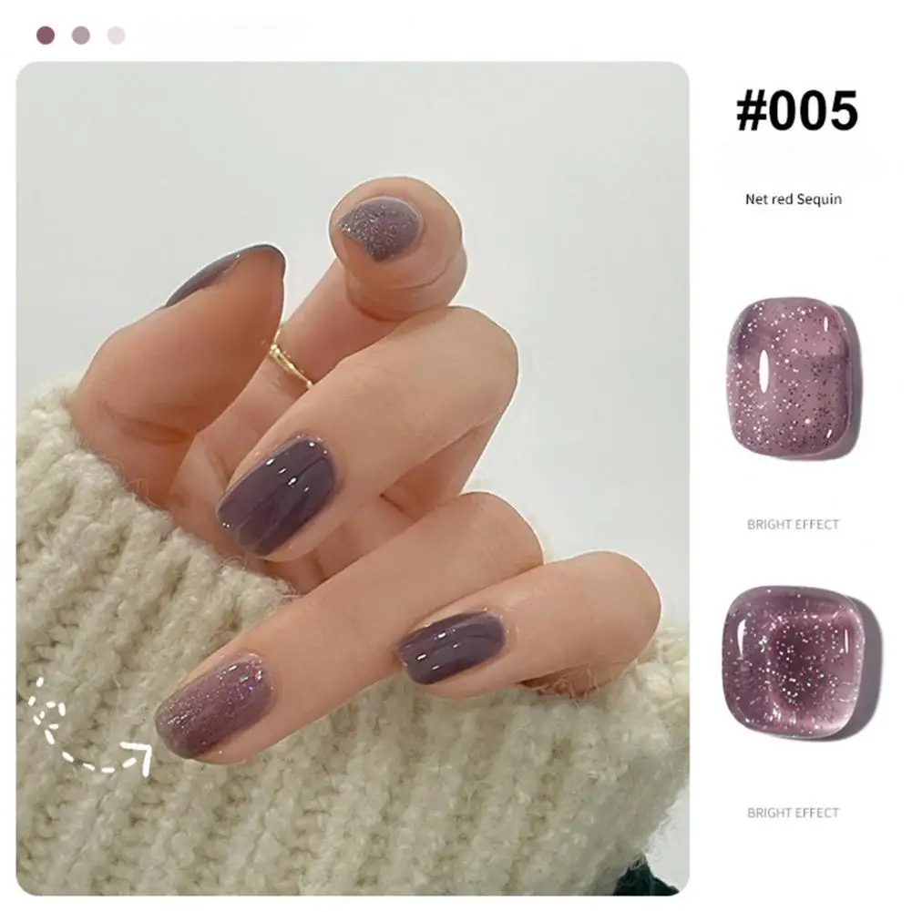 

Semi-Permanent 10ml Sealing Glitter Sequins Gel Nail Polish Soak Off Gel No Odor Nail Polish High Pigmented for Girl