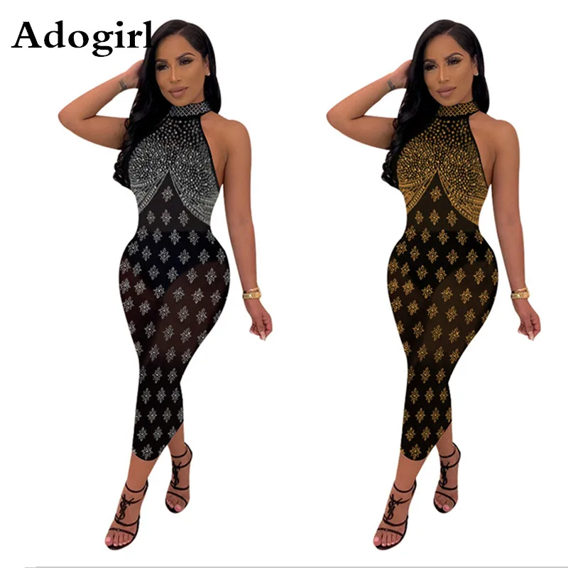 Горячее бурение черное Сетчатое перспективное облегающее платье 2020 Новое