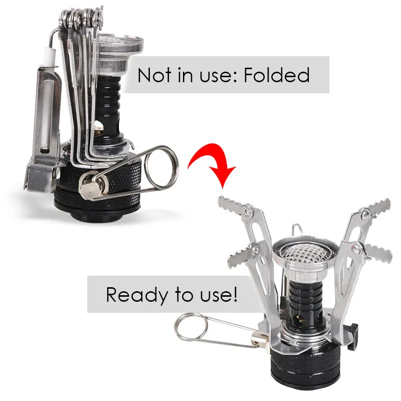 Мини печи для кемпинга из титанового сплава уличные газовые выживания пикника