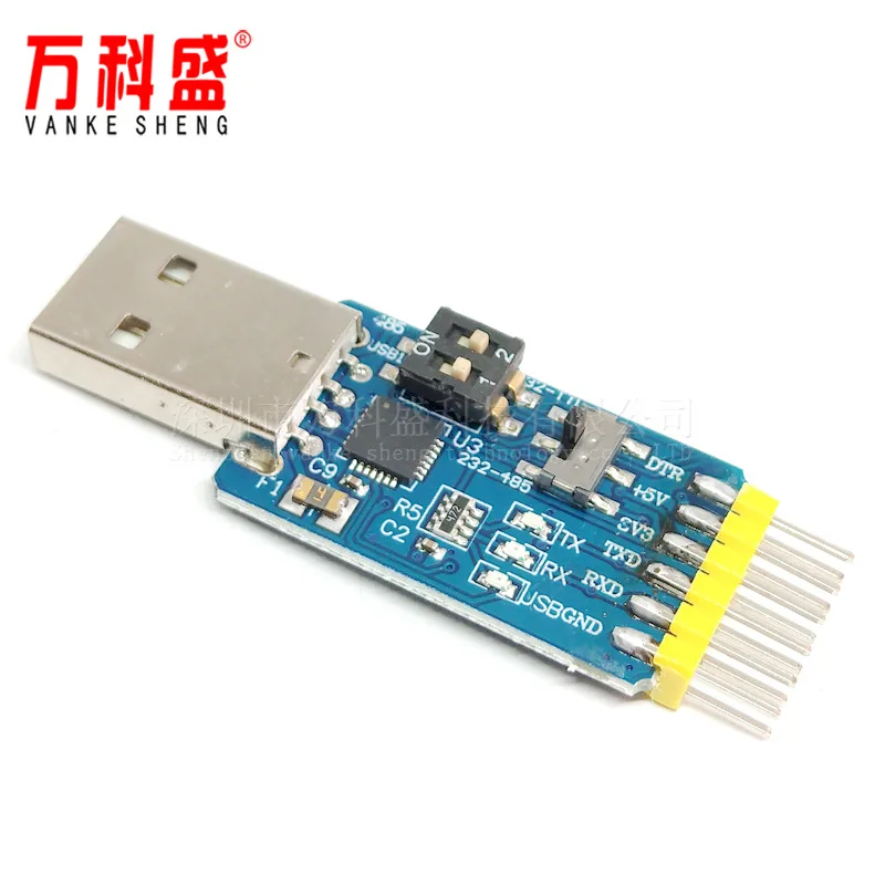 

CP2102 six in one multifunctional serial port module usb to TTL 485 232 mutual conversion 3.3V/5V
