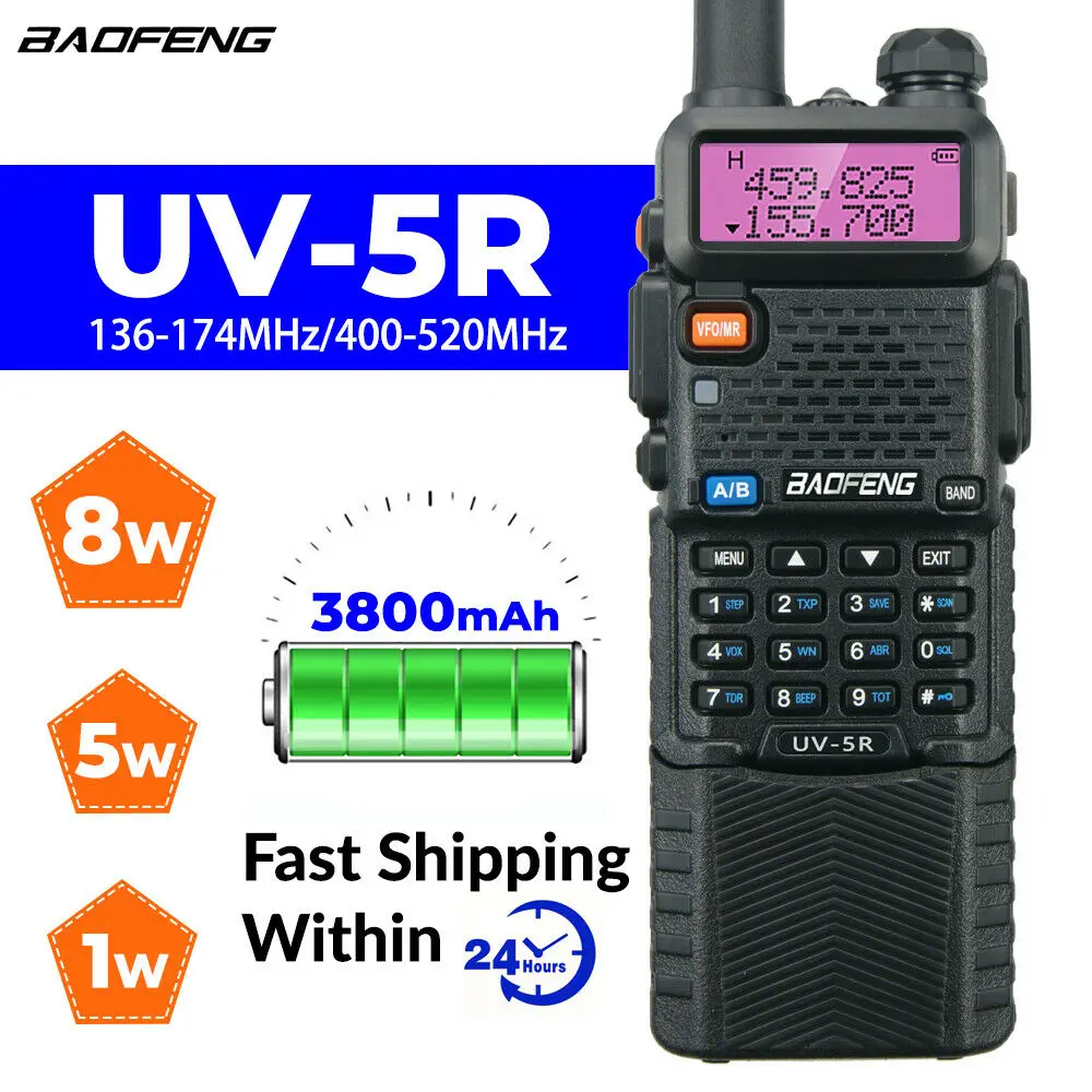

Портативная Двухдиапазонная рация Baofeng Tri 8 Вт с антенной