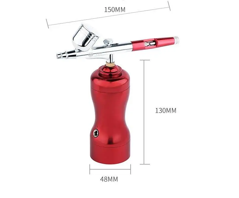 Comprar Juego De Aerógrafo Portátil, Tamaño Mini, Ligero, Hermoso, Pequeño, Pulverizador, Lápiz De Bombeo, Kit De Compresor De Aire Para Pintura Artística