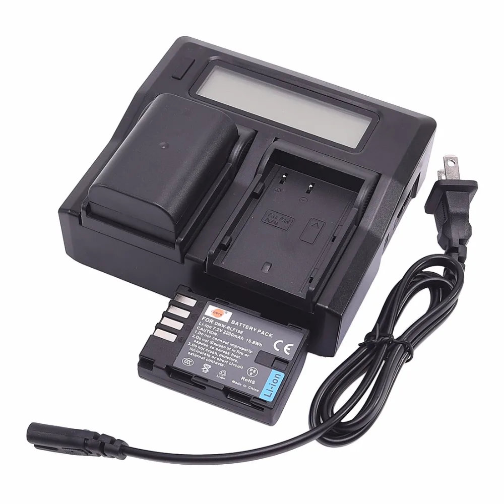 2 шт. 2200 мАч 7,2 V DSTE DMW-BLF19E BLF19 цифровой Батарея камеры DSLR 1* LCD Dual charger для цифрового фотоаппарата Panasonic Lumix DMC-GH3 DMC-GH4