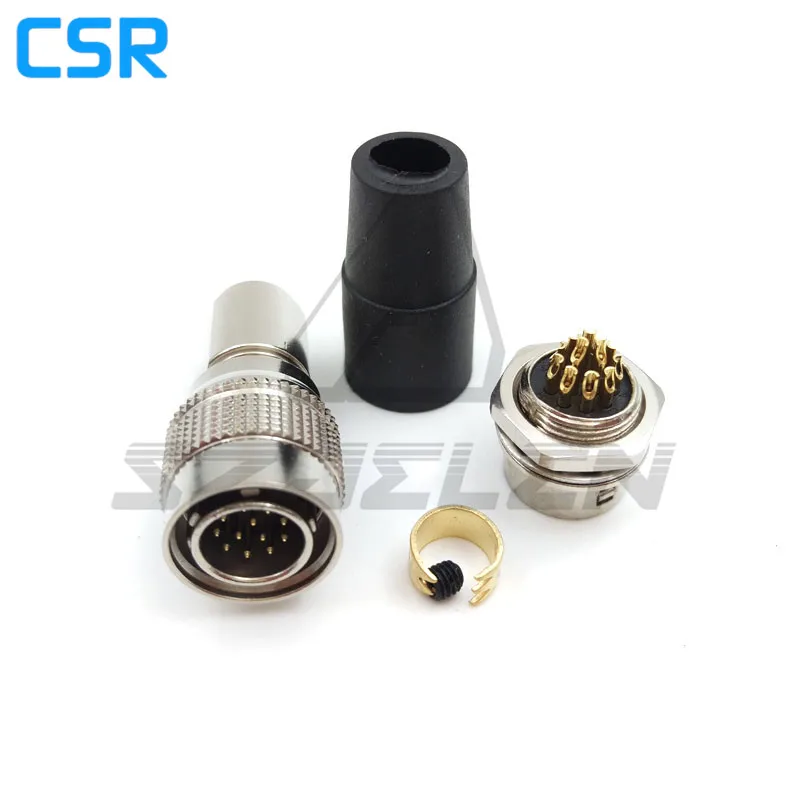 Hirose разъем 12 pin HR10A 10P 12p/HR10A 10r 12s промышленная Мощность камеры m12 Монтажная