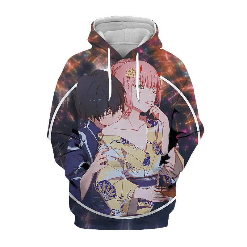 

SONSPEE Men Hoody 3D Hot Sale Anime Girl Darling In The Franxx Hoodies Harajuku Fitness Women Sports Hip Hop Men's Hooded C006-3