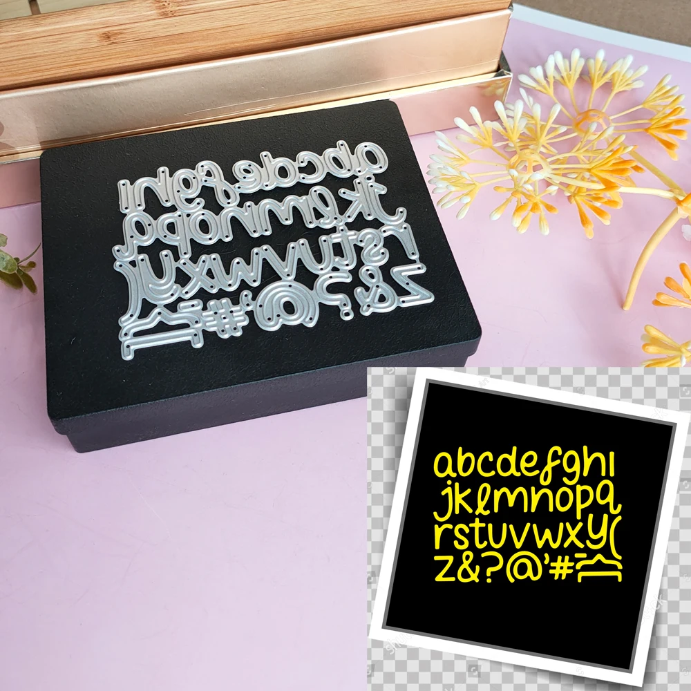 

lowercase letters Symbols Metal cutting Die Handcrafted for photo albums DIY scrapbook Photo album Decoration Card making