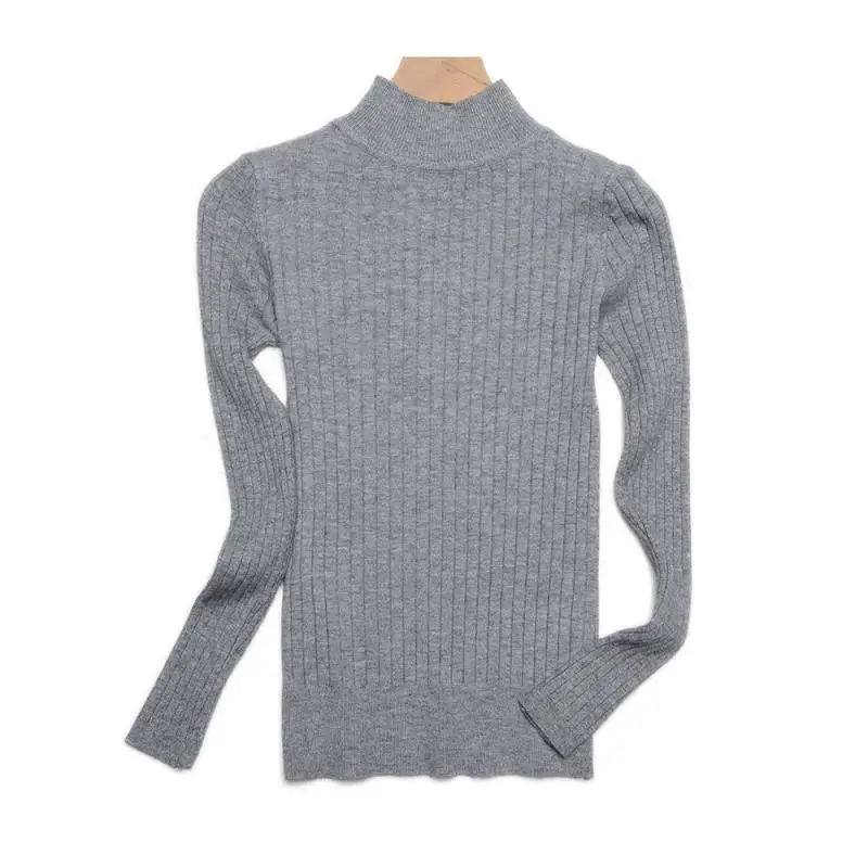 11 цветов одноцветные базовые вязаные свитера для женщин 2019 осень зима длинный