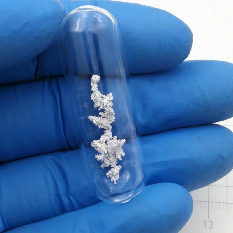 

1g/5g/10g 99.99%,Silver crystal Irregular Lump Pieces in glass ampoule