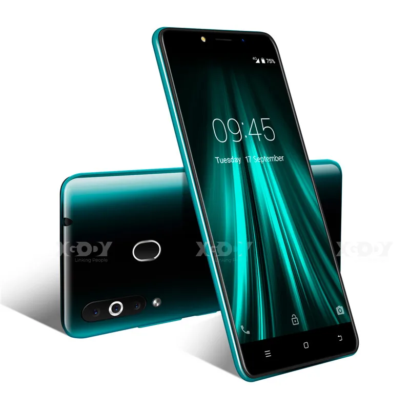 Мобильный телефон XGODY, 4G, отпечаток пальца, 2 ГБ, 16 ГБ, Android 6,0, смартфон, две sim-карты, 5,5 дюймов, 18:9, MTK6737, четыре ядра, 5 Мп, gps, мобильный телефон K20 Pro - Цвет: Green