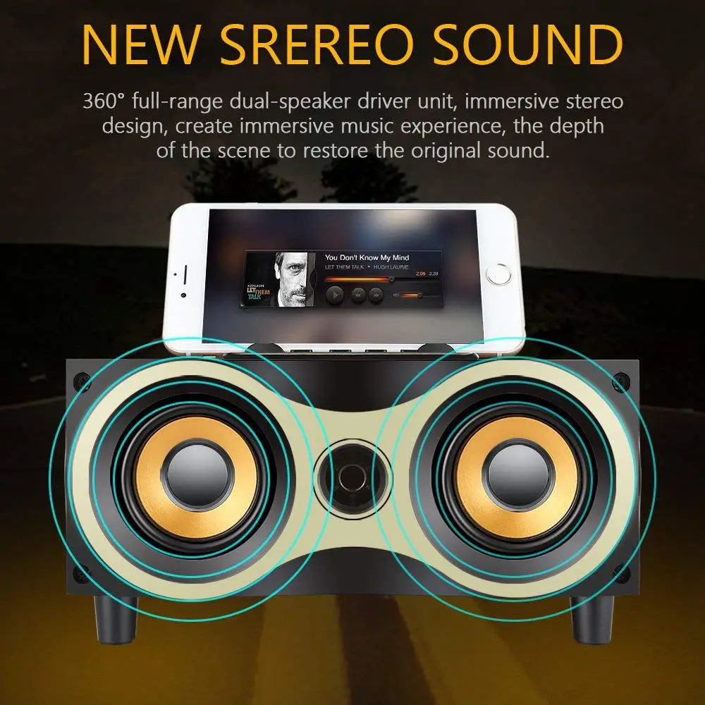 Thzio Wireless Wooden Bluetooth Speaker Hifi soundbar subwoofer Home Theater Music center loudspeaker AUX FM MP3 Boombox | Электроника