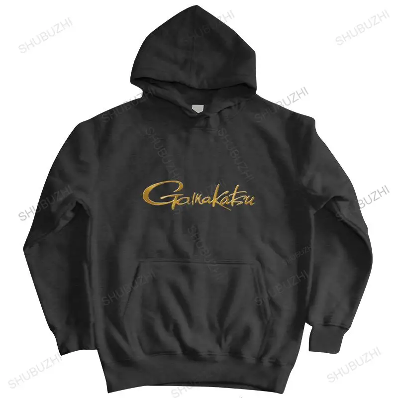 

man fashion cotton fall jacket pullover Men hoody autumn Cotton New Gamakatsu Fishings Hooks Logo Men's Black hoodie