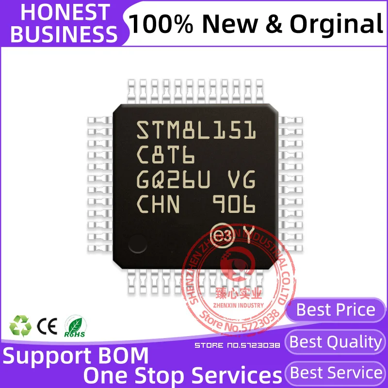 

100% New&original STM8L151C8T6 LQFP48 IC MCU Microcontroller Chip