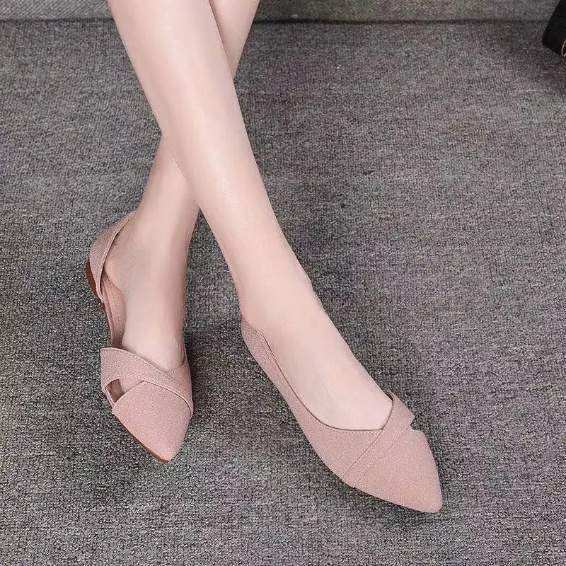 

Women's shoes 2021 new spring Joker online celebrity one pedal bean shoes ladles shallow flat pointed shoes women