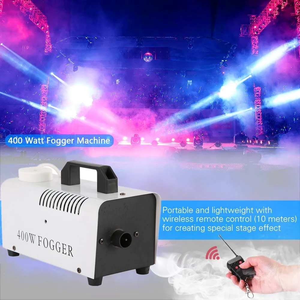 

Fog Machine With Wireless Remote Control, 400-Watt Smoke Machine For Weddings,Holidays ,Disco Party Show,DJ Stage Fogger Ejector