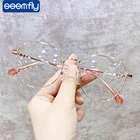 Очки seemfly в металлической оправе для мужчин и женщин, круглые нестандартные очки для близорукости с защитой от синего излучения, в стиле унисекс, в зеленой и оранжевой оправе