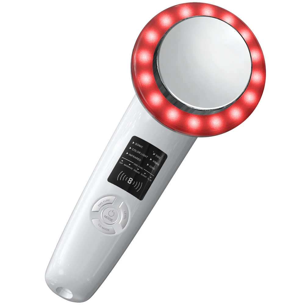 Koop 6 In 1 Ultrasone Cavitatie Afslanken Machine Body Fat Burner Anti Cellulite Massager Galvanische Infrarood Led Photon Facial Apparaat