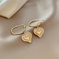 fashion korean gold earrings high quality love type bohemia earrings for women classic european bridal wedding drop earrings