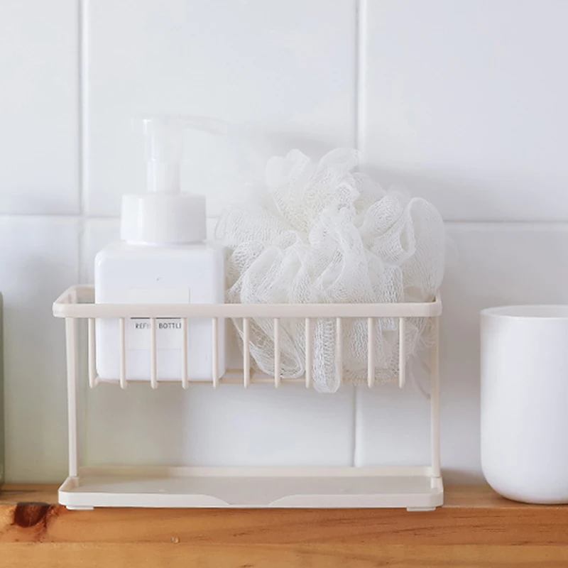 Кухонный двухслойный держатель для губки кухонная полка хранения отделки посуды