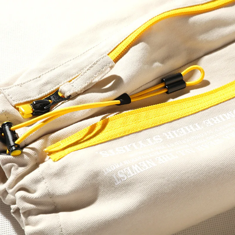 Брюки карго мужские прямые повседневные мешковатые штаны много карманов большие