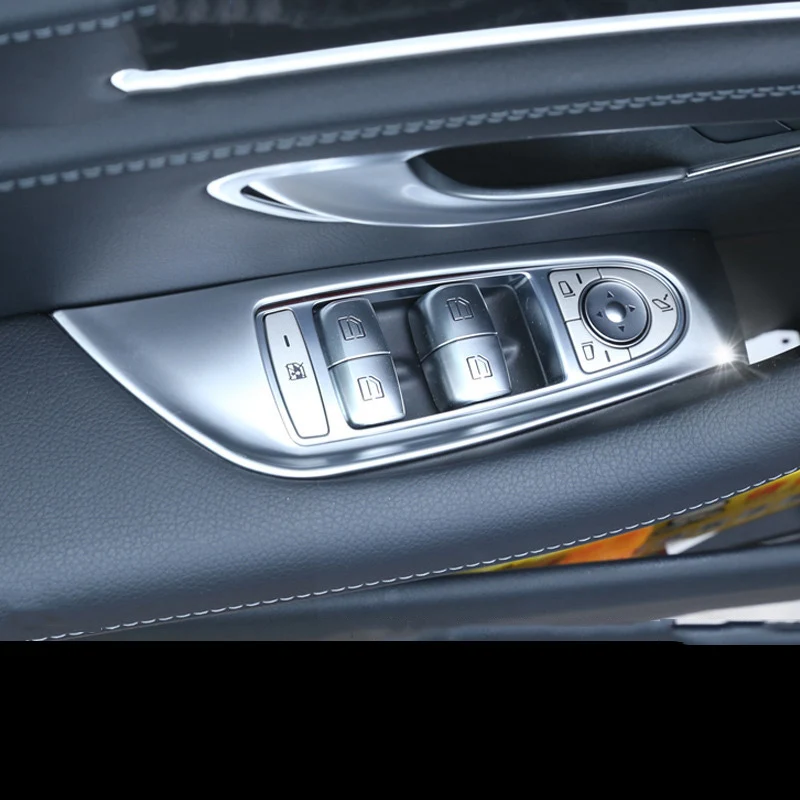 

Lsrtw2017 Carbon Fiber Car Window Lifter Control Panel Trims for Mercedes Benz E Class W213 W212 E200 E300 2009-2020 Accessories