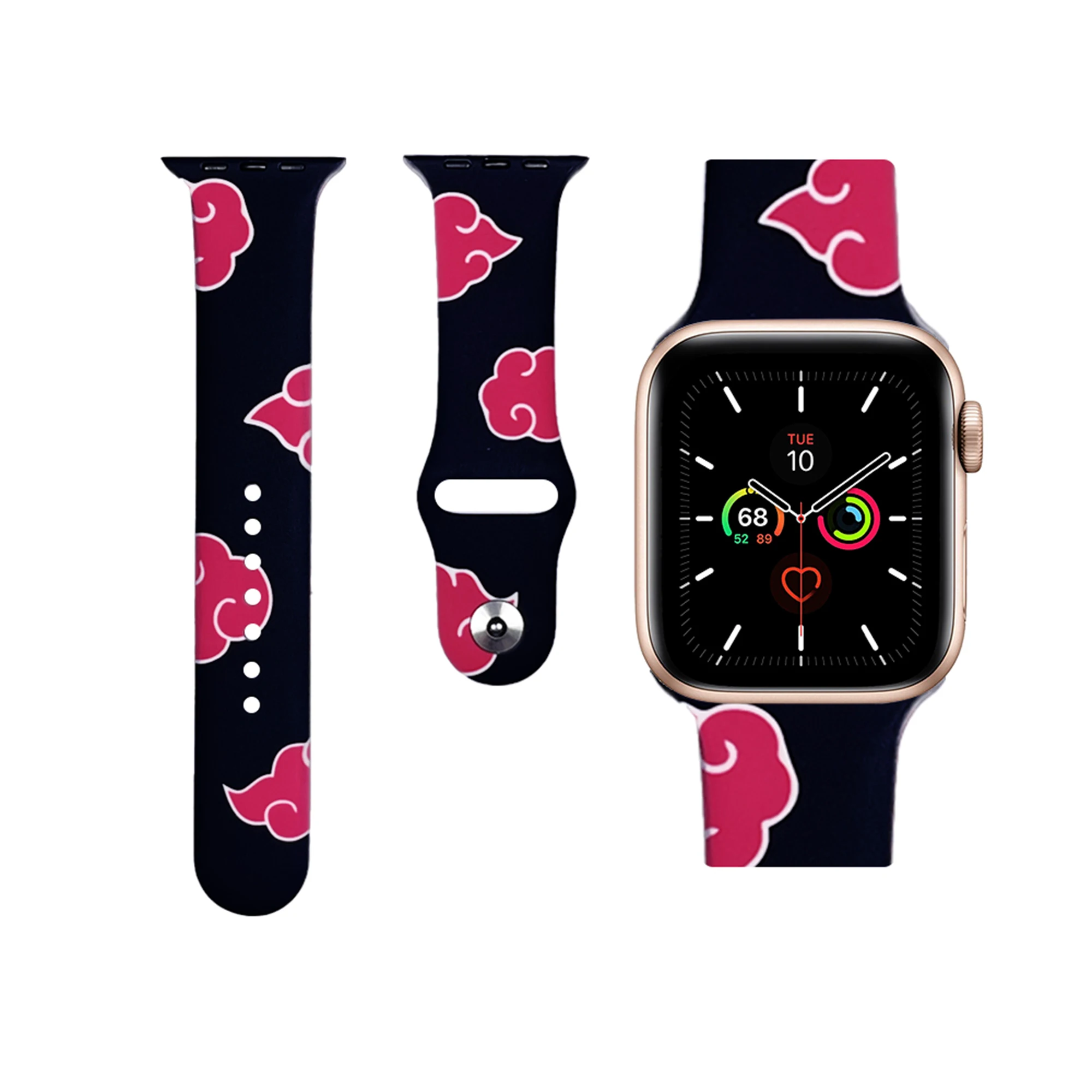 

Akatsuki Sun-flower Cactus Akira For iwatch Apple Watch Strap Silicone Band Replacement 38mm 40mm 42mm 44mm Series 3 4 5 6 7 SE