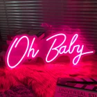 Неоновые вывески на заказ, RGB Oh Baby, подходят для дома, бара, спальни, предложение для свадебной вечеринки, фоновое украшение для стен, люминесцентная вывеска