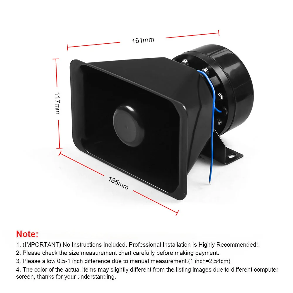 Звуковой сигнал для автомобиля 12 В 100 Вт 5 тонов полицейская сирена звуковой