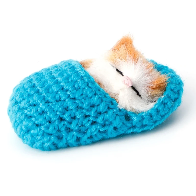 

Cute Simulation Sounding Shoe Kittens Cats Plush Toys Doll Kids Birthday Gifts