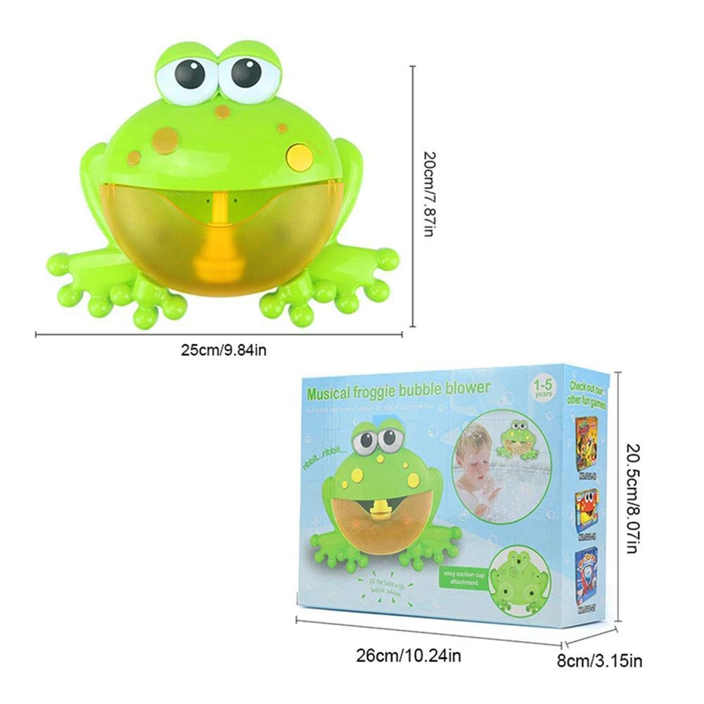 

Baby Bath Toys Bubble Machine Frog Shape Kids Bath Toy Bathtub Soap Automatic Bubble Maker Baby Bathroom Toy For Children