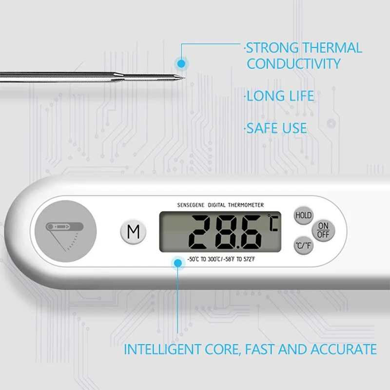Цифровой термометр для мяса еды с ЖК-подсветкой Кухонный Термометр