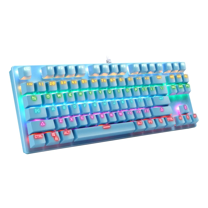 

Electronic games, mechanical keyboard, 87 key wired device, backlight, led, USB, waterproof, computer, PC, laptop, office and