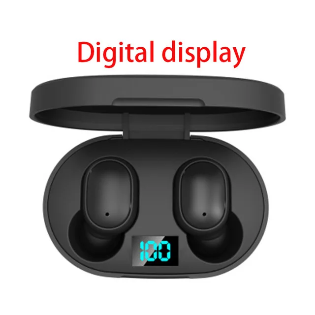 E6S Digital Display A6S bluetooth наушники, гарнитуры для Redmi Air Dots беспроводные наушники 5,0 TWS наушники с шумоподавлением микрофон наушники для Xiaomi - Цвет: E6S Digital Display
