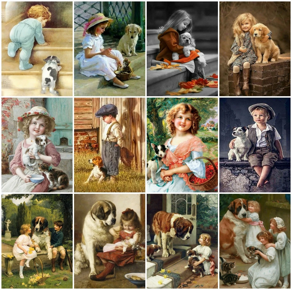 Картина для рисования по номерам на холсте с изображением девушки ребенка