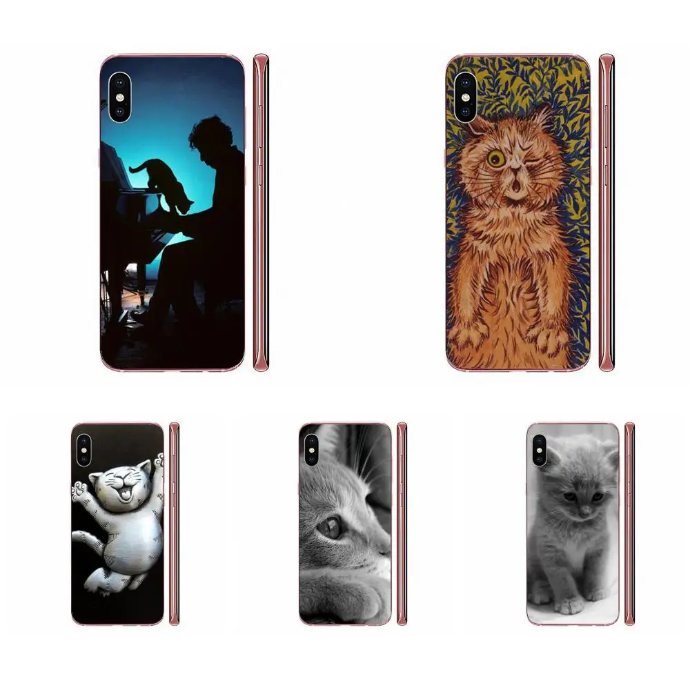 Melancholy Cat Lovely Emboss Uv для LG G2 G3 G4 G5 G6 G7 K4 K7 K8 K10 K12 K40 Mini Plus Stylus ThinQ 2016 2017 2018|Бамперы| |