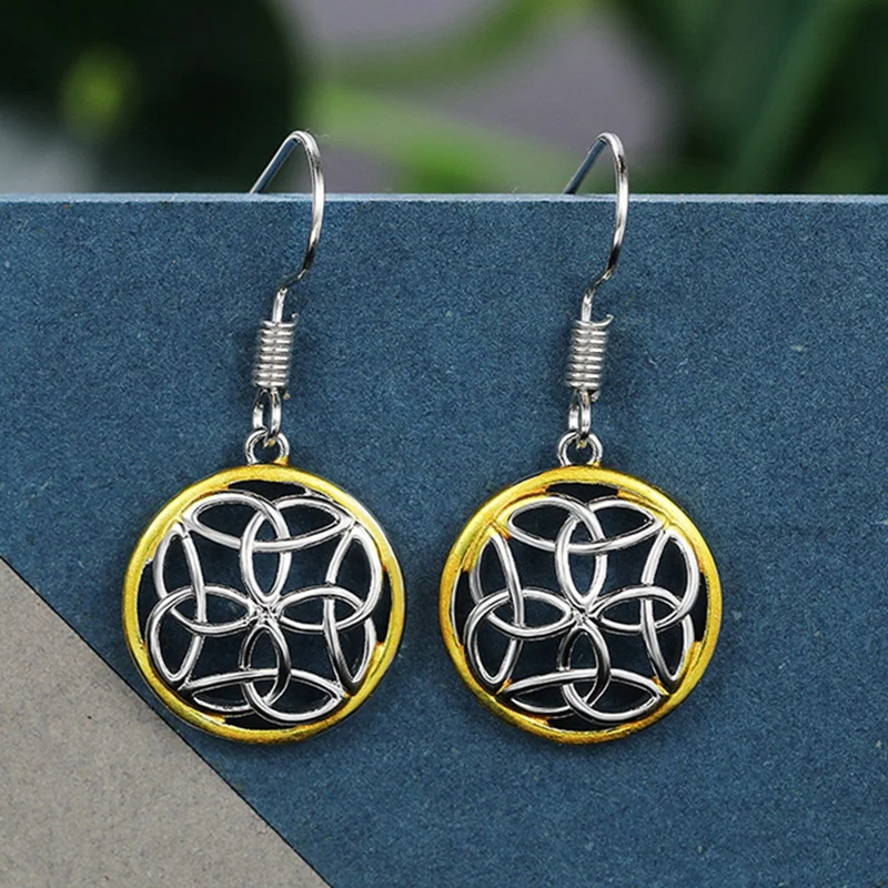 

Fashion Celtics Knot Earrings Retro Round Shape Earring For Women Kid Charm Gift Summer Jewelry Decoration
