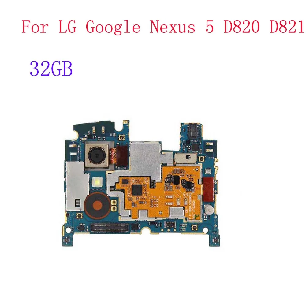

100%Original Unlock Motherboard For LG Google Nexus 5 D820 D821 32GB Motherboard Logic Circuit Board Full Chips Android System